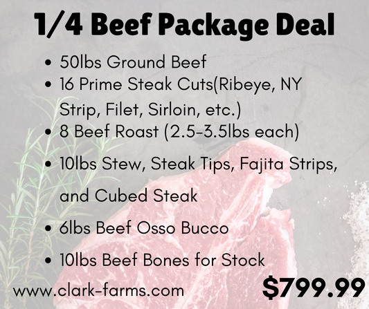 1/4 Beef Package