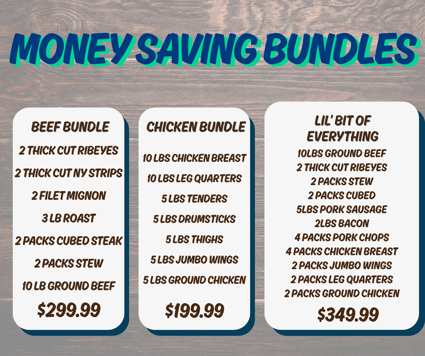 Freezer Filler Bundles