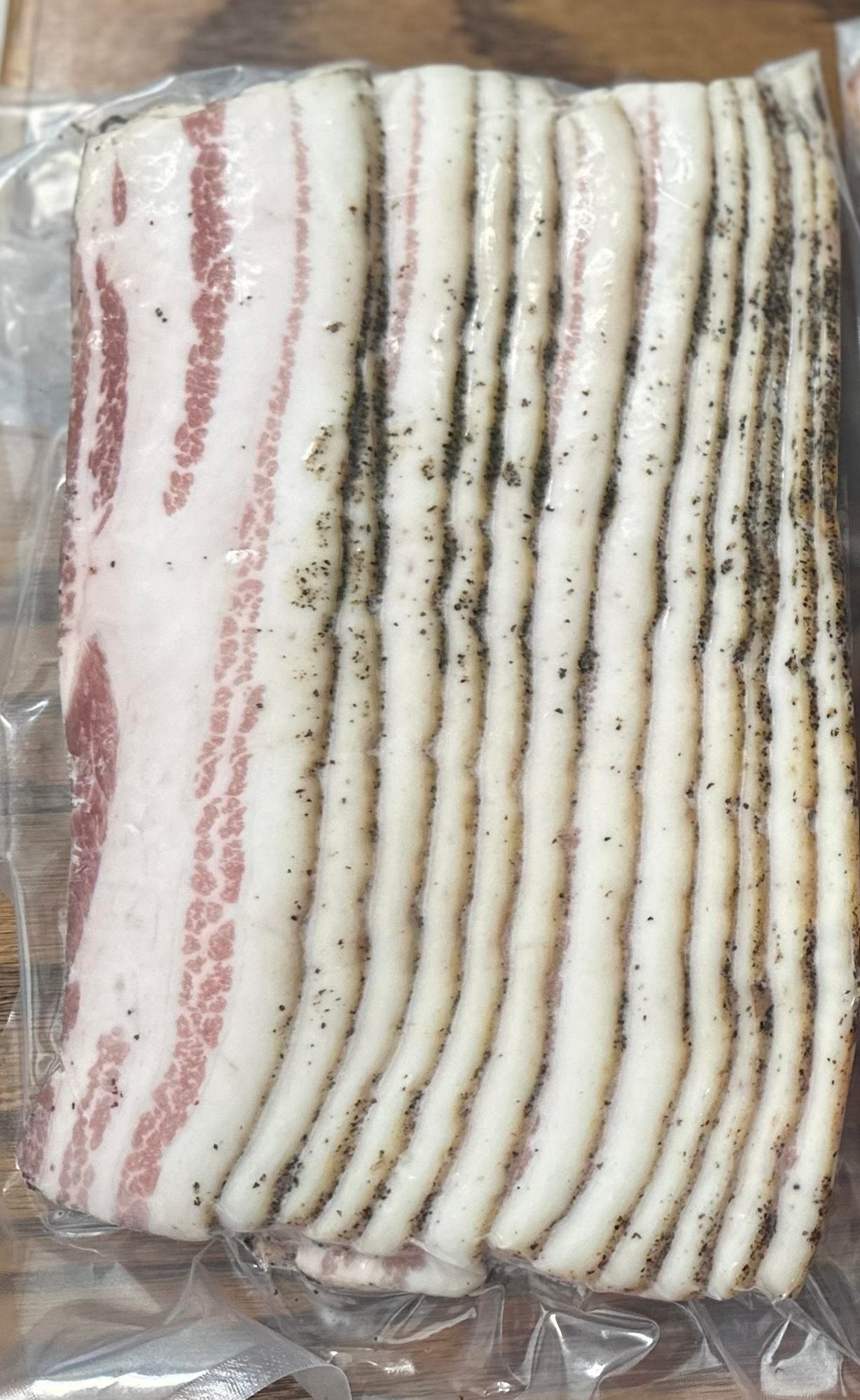 Uncured Black Pepper Pork Bacon